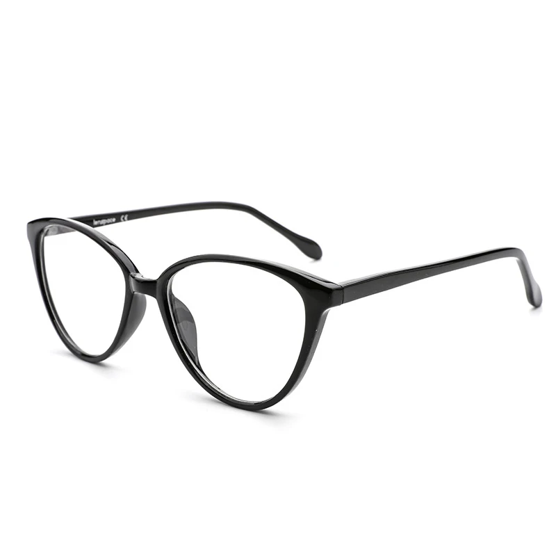 Кошачьи очки TR90 oculos de grau feminino очки с диоптриями при близорукости оправа lentes аксессуары mujer opticos - Цвет оправы: Черный