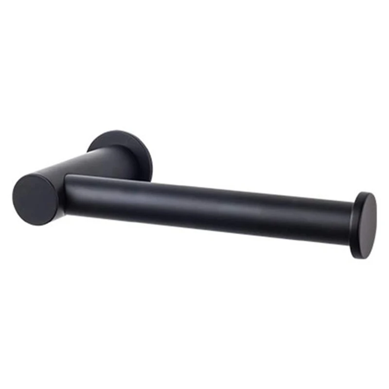 

Premium Matte Black Bath Tissue Hook Brass Bathroom Rolling Paper Holder