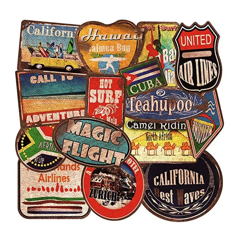 

Stickers for Retro Beach Surf Cool Graffiti Bomb Sticker for Laptop Notebook Hydro Flask Bumper Skateboard Luggage Vinyl Decals