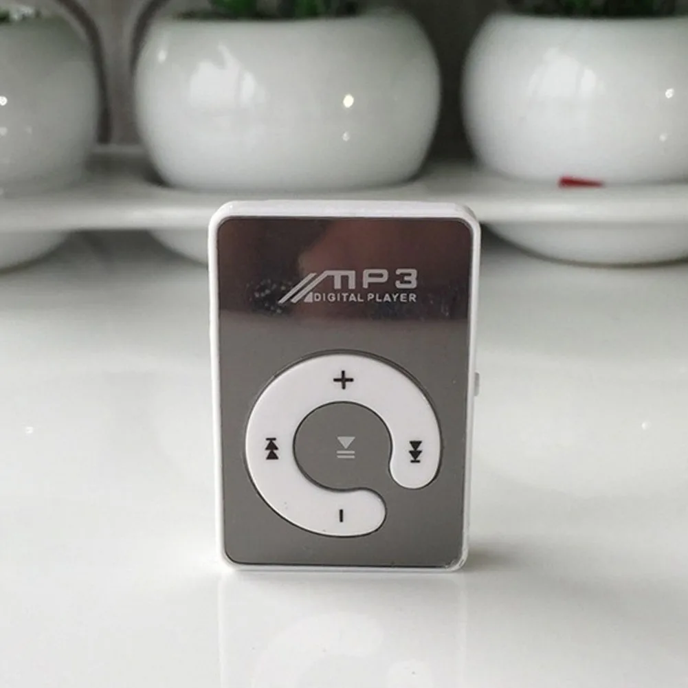 

TF Card MP3 Player Sports Mini Clip Mirror C Button Portable Digital Music Waterproof