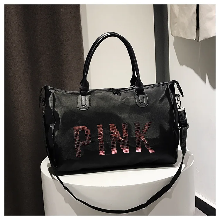 New Cheap Sequins Black Gym Bag Women Shoe Compartment Waterproof Sport Bags For Fitness Training Yoga Bolsa Sac De Sport