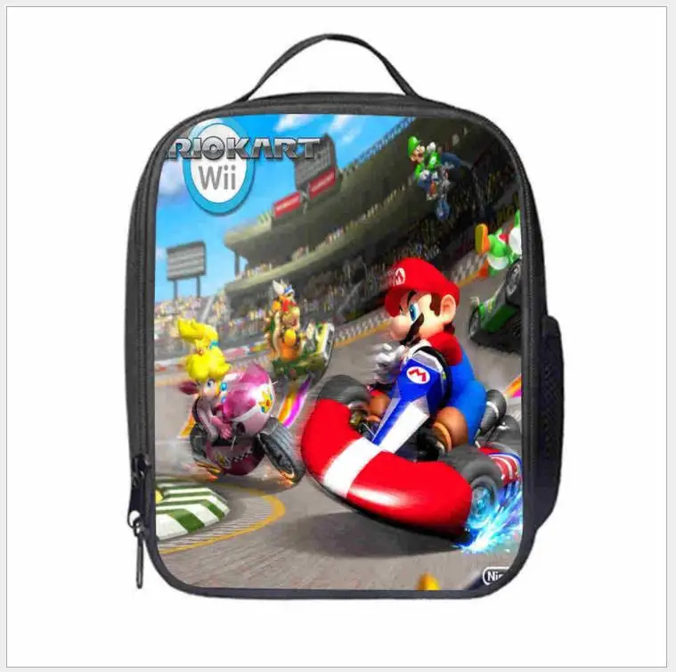 as pictures Mario Bros Sonic сумка-холодильник для ланча, мультяшная переносная сумка для девочек, Термосумка для еды, сумки для пикника, для школы, для детей, для мальчиков, Ланч-бокс, сумка - Цвет: as pictures