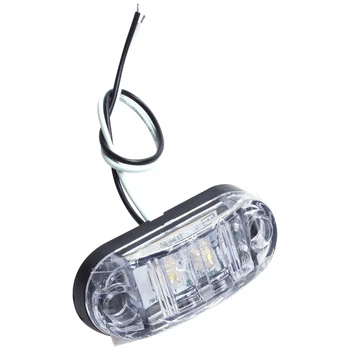 

10pcs LED Side Marker Light for Truck Car ,Seal Trailer RV Clearance Lamp 12 / 24V White