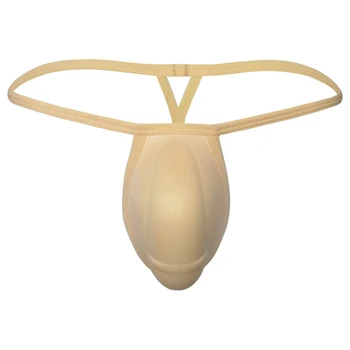 

Men Sexy Low Rise Stretchy Briefs T-Back G-strings Breathable Underpants Knicker Sponge Cup Panties Three-dimensional Contour