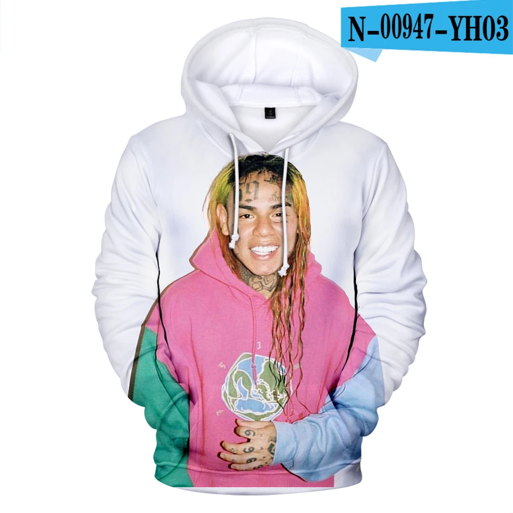 6IX9INE толстовки Для мужчин/wo Для мужчин толстовки для мальчиков осенние толстовки с капюшоном для 3D 6IX9INE Толстовка Для мужчин s Популярные пальто Cap Top - Цвет: 3D