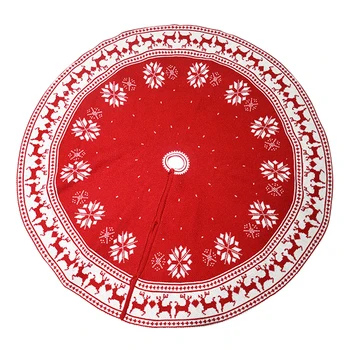 

48in White Flannel Christmas Tree Skirt Snow Plush Floor Mat Santa felt Christmas Tree New Year Home Decoration Tool
