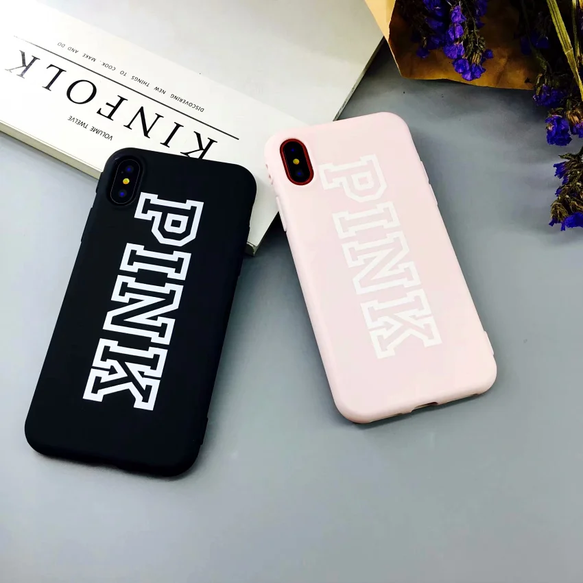 

For iPhone 7 Lucky Case Pink Color Soft TPU Cover For iPhone 11 Pro Max XS MAX XR Case Silicone For iPhone 8 7 6 6S Plus Cover