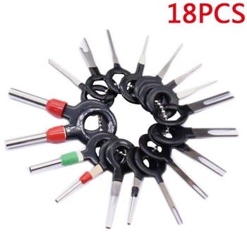 

New 18 Pcs Car Wire Harness Plug Terminal Extraction Pick Connector Pin Remove Tool Set