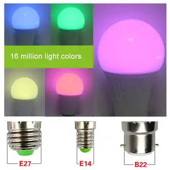 

Lamp Bulb LED Bulb RGB PC + Aluminum Household Supply Lighting Fixture Timer Indoor Outdoor Remote Control Durable E27/B22 WIFI