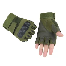 1 пара тактические с твердыми костяшками мужские велосипедные перчатки с половинным пальцем армейские военные перчатки без пальцев для охоты страйкбол Пейнтбол