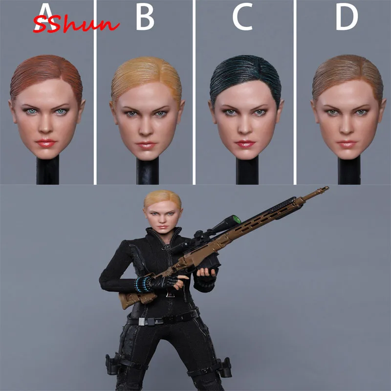 GC022 масштаб 1/6 Европейская/Американская голова выражения женщины скульптурная