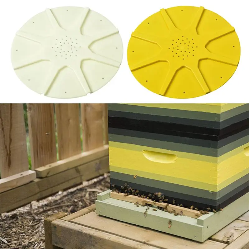 12 шт. круглый пчелиный улей коробка входные ворота диск пластиковый пчелиное гнездо двери соты входные ворота оборудование для пчеловодства