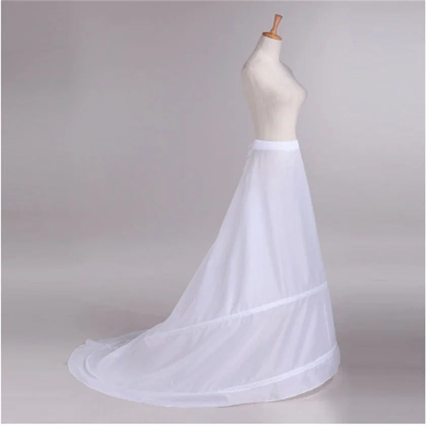 

Novia Enaguas Underskirt Wedding Skirt Slip Wedding Accessories Chemise 2 Hoops For A Line Tail Dress Petticoat Crinoline