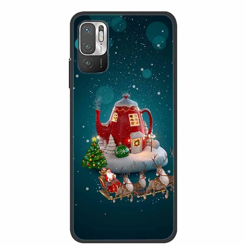 Custodia Yoedge Per Xiaomi Mi 10T / 10T Pro / Redmi K30S: 2 Pezzi Cover Morbida In Silicone Con Design Natalizio Alce E Babbo Natale – Antiurto E Sottile