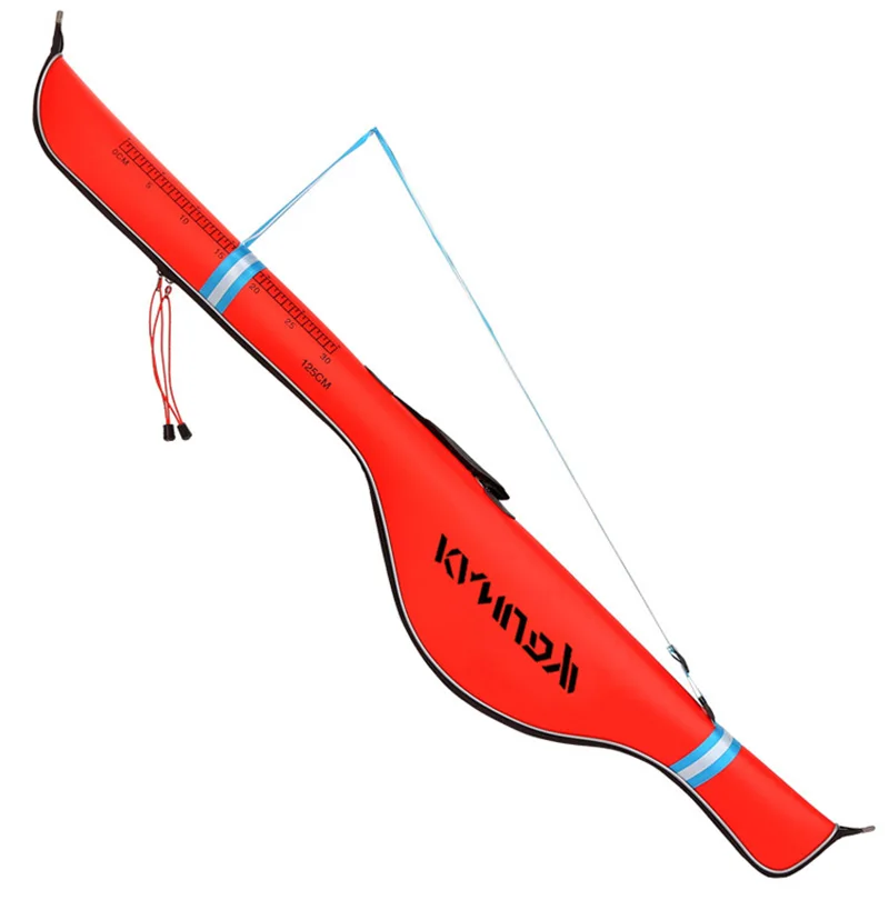 Comprar Bolsa de pesca plegable de 125CM bolsa de caña de pescar resistente al agua EVA para accesorios de aparejos de pesca B345 de gran capacidad