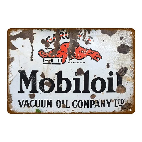 Винтажные металлические жестяные знаки MobilOil потертый шикарный плакат декор для