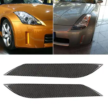 

1 Pair Carbon Fiber Car Headlight Eyebrows Eyelids for NISSAN 350Z All Models 2003-2009