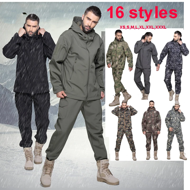 Leger Pak Volwassen Mannelijke Militaire Uniform Airforce Desert Jungle Outdoor Jacht Kostuums Acu Camo Camouflage Combat Jas + Broek Leger Pak Volwassen Mannelijke Militaire Uniform Airforce Desert Jungle Outdoor Jacht Kostuums Acu Camo Camouflage Combat Jas + Broek