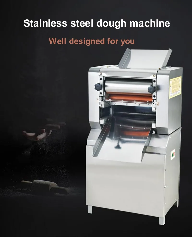 Description Picture 3 of itemElectric Dough Roller Noodle Press Machine Stainless Steel Desktop Pasta Commercial Kneading Dumpling Make