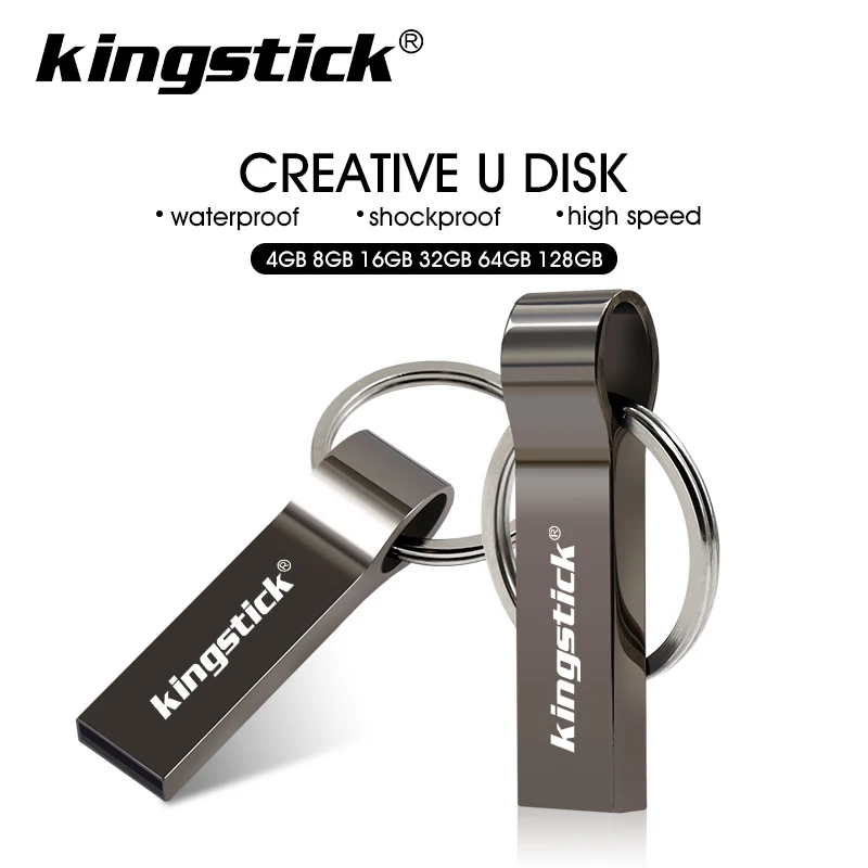 Водонепроницаемый металлический usb флэш-накопитель 8 ГБ 16 ГБ 32 ГБ 64 ГБ флеш-накопитель 128 ГБ фактическая емкость флешки ключ usb-накопитель+ keycahin