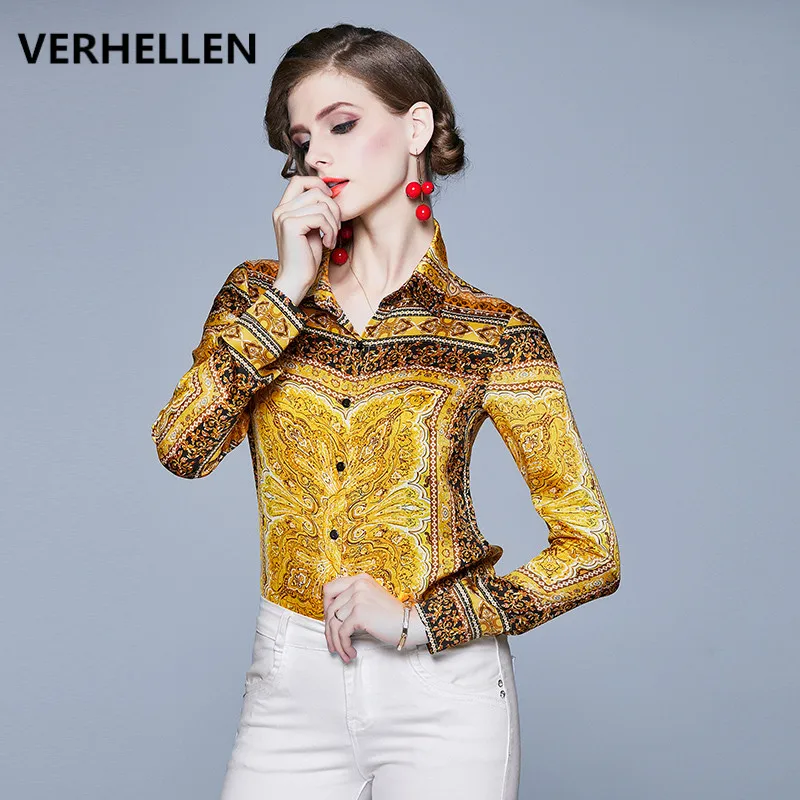 VERHELLEN/высококачественные дизайнерские рубашки для подиума 2019 осенние женские