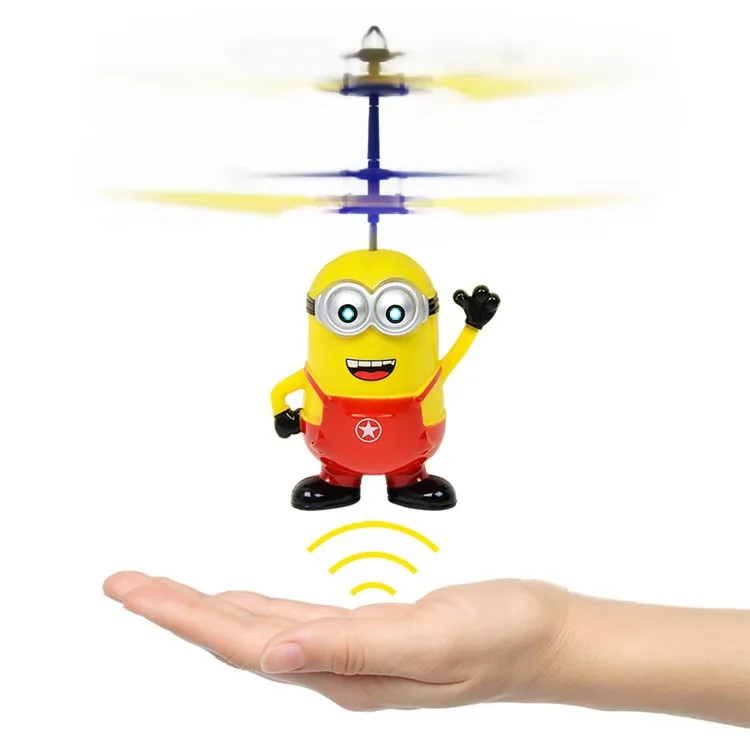Мини RC Гадкий Дрон Миньоны вертолет Квадрокоптер Дрон Летающий сенсорная игрушка для детей