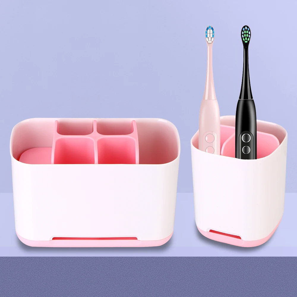 Soporte organizador de batería, estuche de almacenamiento para brochas de maquillaje, accesorios de baño, soporte eléctrico para cepillo de dientes y pasta de dientes