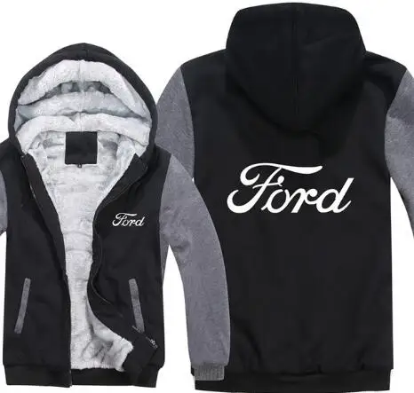 Новинка, высокое качество, S-5XL для Ford, толстовки, зимняя мужская куртка, модная, повседневная, шерсть, подкладка, флис, Ford, толстовки, пуловер, Мужское пальто - Цвет: 4