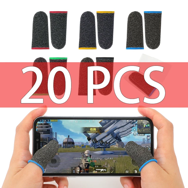 20Pcs New Finger Cover Game Controller For PUBG Sweat Proof Non-Scratch Sensitive Touch Screen Gaming Finger Thumb Sleeve Gloves 1