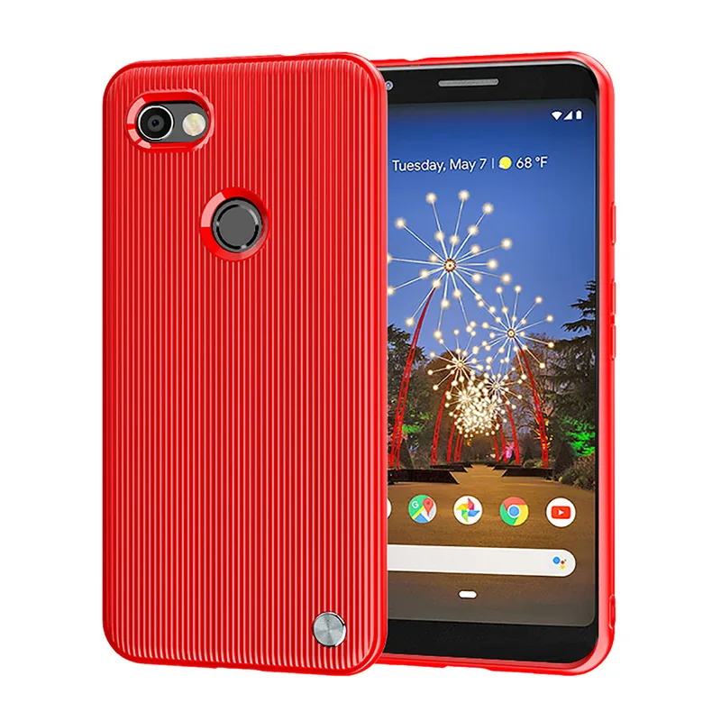 Роскошные противоударные ТПУ Силиконовые чехлы для телефонов Google Nexus PIXEL 4 3A XL 4XL чехол тонкий анти-осенний Мягкий защитный чехол - Цвет: Красный