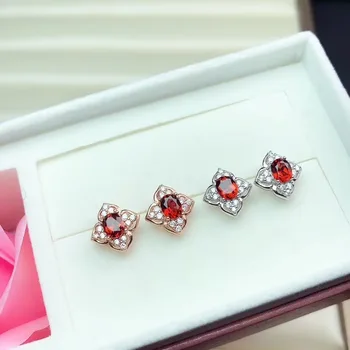 

Garnet Earring Natural And Real Garnet Earring 925 sterling silver Fine jewelry Garnet Earring