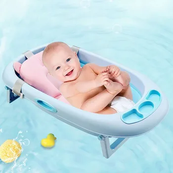 

1Pcs Baby Bath Seat Support Mat Foldable Baby Bath Tub Pad Cushion Newborn Bathtub Pillow Bath Cushion Baby Shower Pad Cushion