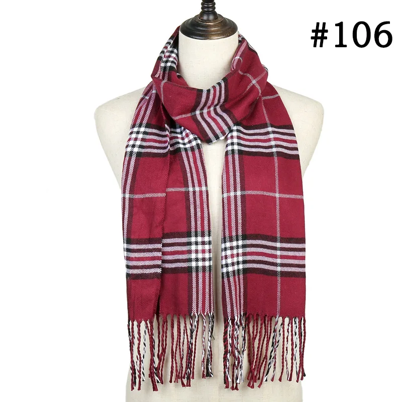 

Womens Scarf Fashion Long Plaid Shawls Wraps Big Grid Winter Warm Lattice Large Scarves Gifts