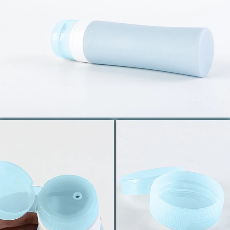 Silicone Portable Women Men Travel Packing Bottle For Lotion Shampoo Bath Cosmetic Container Bag