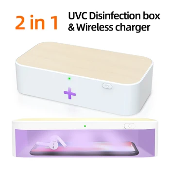 

3 In1 Mobile Phone Wireless Charging Box, Small Items & Smart Phone UV Disinfection Box UV Sterilizer 15W Wireless Fast Charger