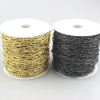 

50m 1roll Fashion matte plated chains,handmade necklace/bracelet jewelry component chains,frosted link chains
