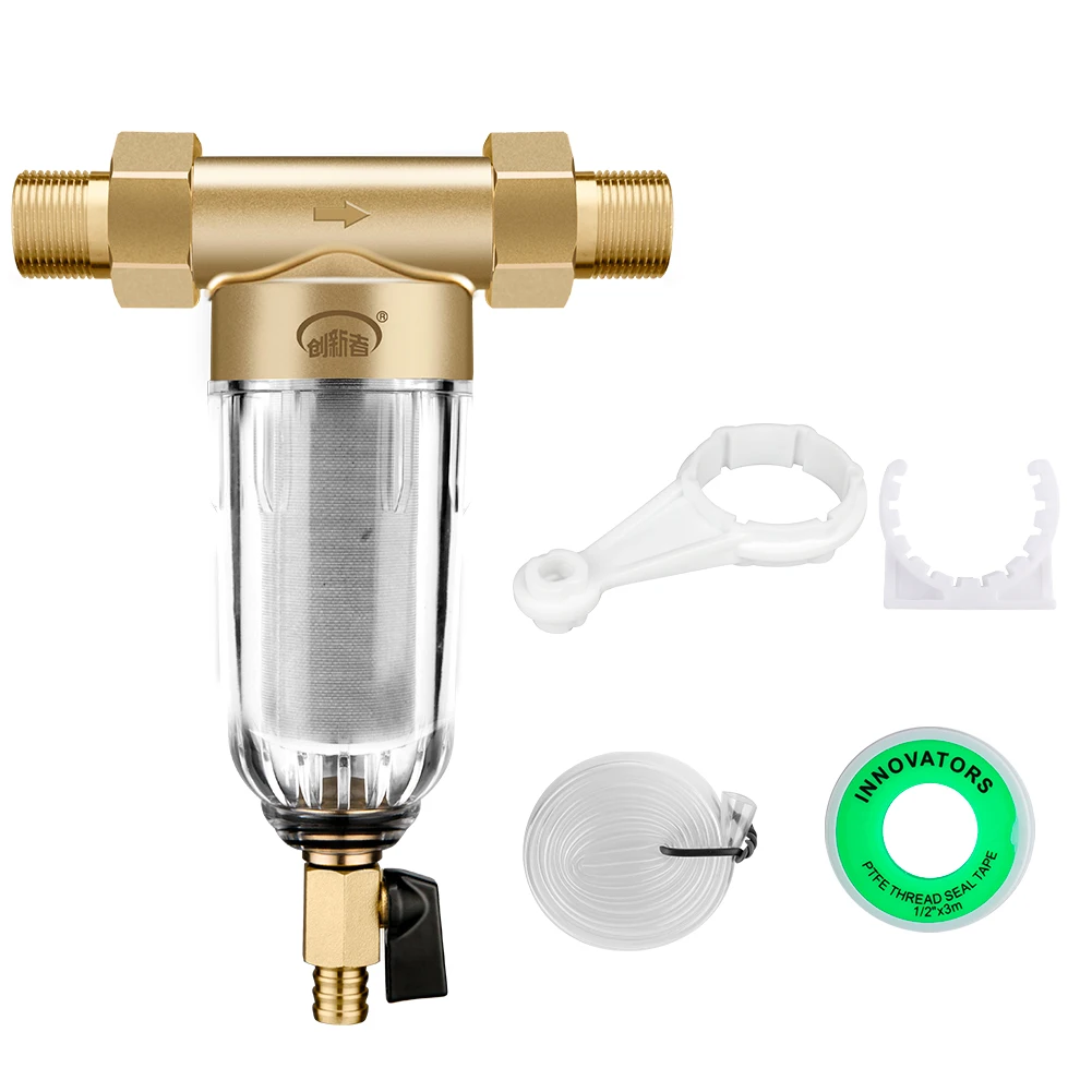 Whole House Spin Down Sediment Filter,Large Flow Flushable Water Filter