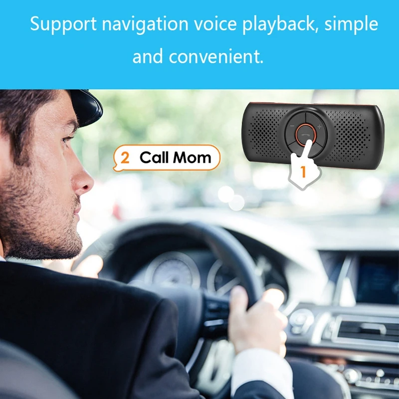 Автомобильный Bluetooth 4,2 автомобильный Громкая связь стерео музыкальный приемник плеер звук Улучшенный бас/Встроенный микрофон/Tf карта плеер Aux Hands Free C