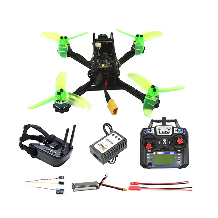 135 мм RC FPV гоночный Дрон Квадрокоптер мини F3 OSD 2S 10A 7500KV Бесщеточный 2,4G 6ch bnf RTF комбо набор 1200TVL HD камера очки - Цвет: RTF FPV