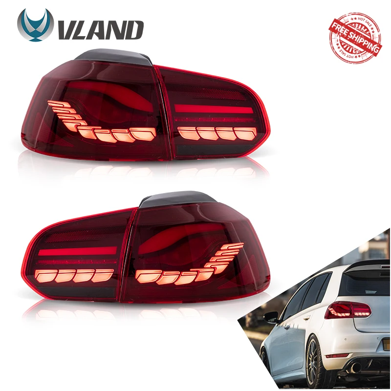 Vland задних сигнальных огней в сборе для VW Golf 6/MK6 2008-2014 Дракон весы дизайн полный