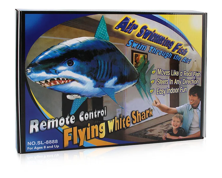 Air Swimmers Inflatable Shark Clownfish Electric Inflatable Toy Air Flying Fish Strange New Toy
