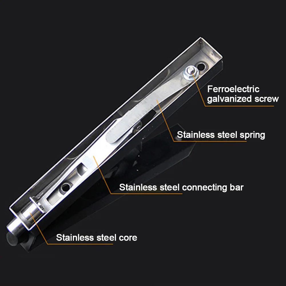Anti Theft Lever Action Concealed Stainless Steel Hardware With Screws Door Bolt Guard Brushed Slide Lock Home Gate Flush Latch