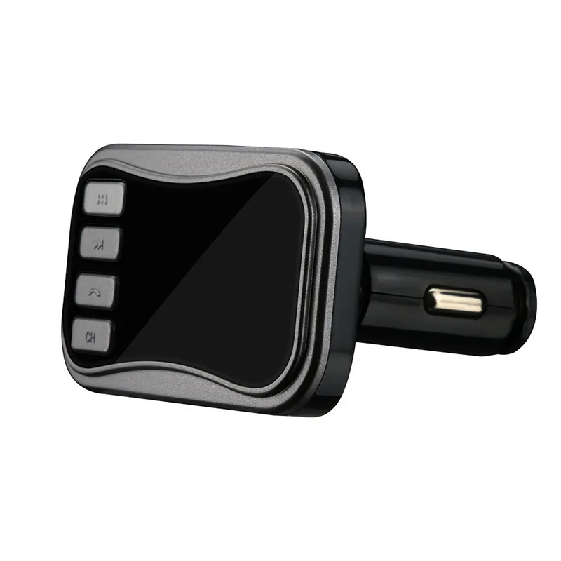 Автомобильное зарядное устройство с Bluetooth, ЖК-дисплеем, двумя USB, поддержка FM, SD карты, для IPhone Xs Max, samsung, Xiaomi, автомобильное зарядное устройство для телефона