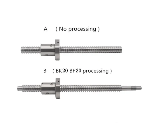 

Ballscrew SFU2505 length 250mm with flange single ball nut or BK20 BF20 end machined CNC parts