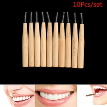 10pcs Bamboo Interdental Brushes Denta Floss Cleaners Teeth Brush Toothpick Tool