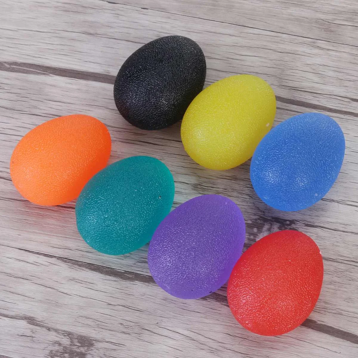 7x 58mm Egg shape Stress Balls Hand Therapy Exercise Squeeze Balls