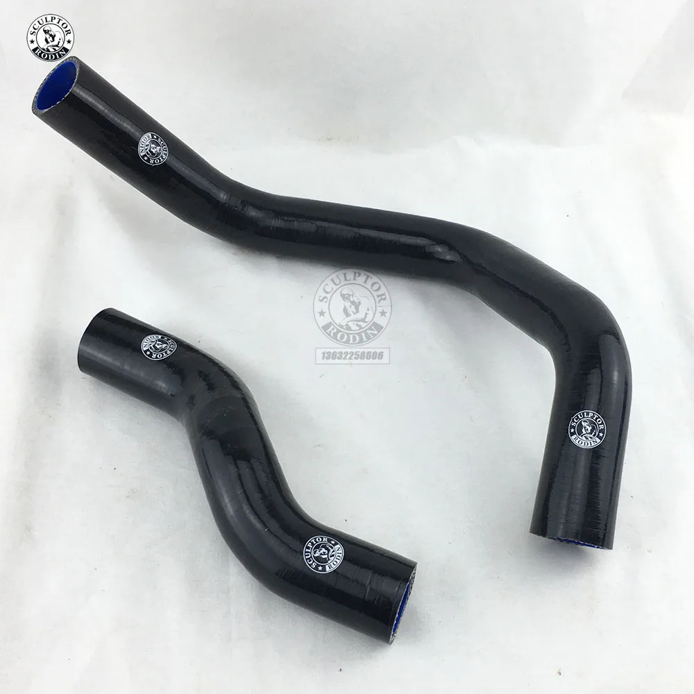 Силиконовый шланг радиатора для Nissan 240SX Silvia S13 S14 S15 SR20DET двигателя(2 шт.) красный/синий/черный - Цвет: k8-123 black