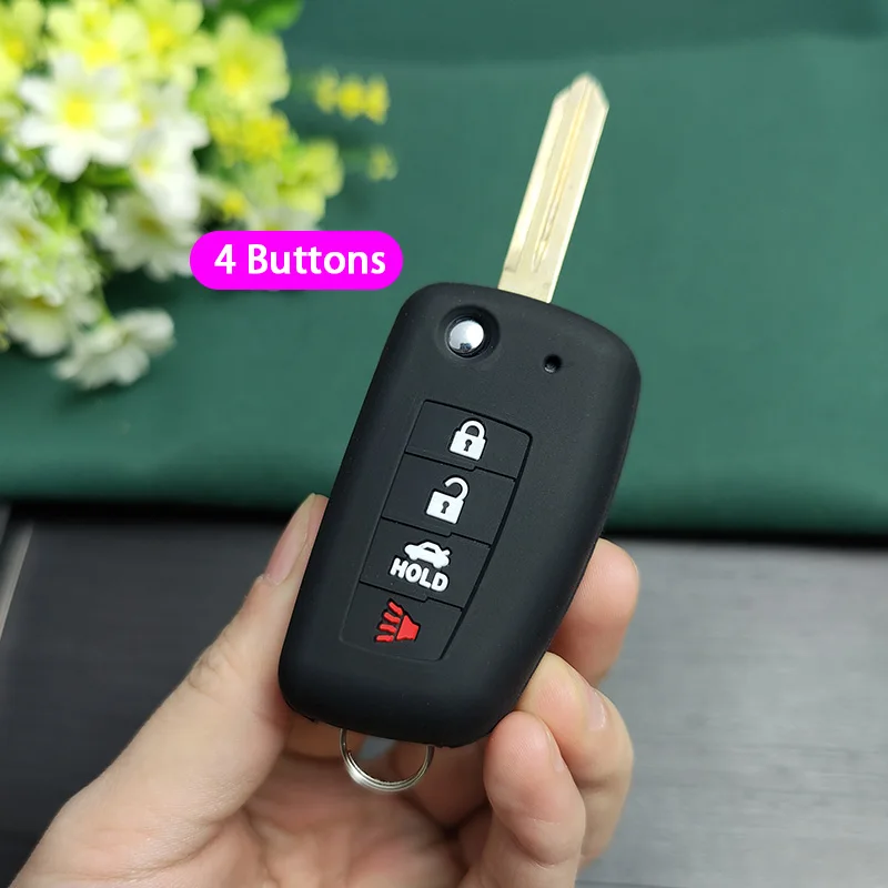 Silicone Car Key fob Cover Case Protect Skin Shell For Nissan Qashqai J11 X-trail Murano MAXIMA ALTIMA Juke Flip Folding Remote