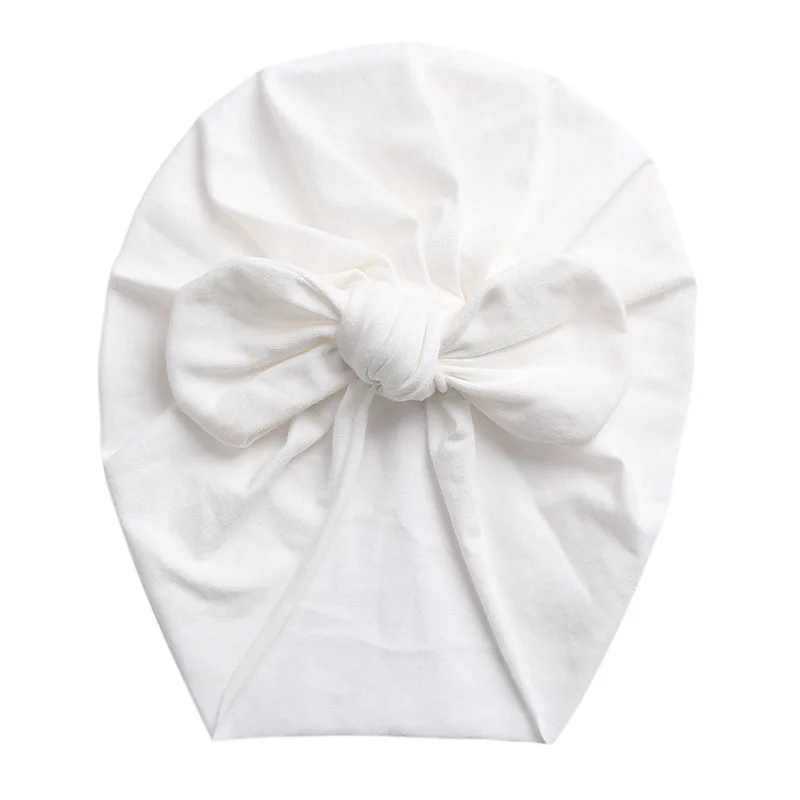 New Baby Turban Solid Color Soft Cotton Baby Hat Cute Rabbit Ear Newborn Girl Hats Bonnet Kids Cap Headband Head Wrap pacifier for baby Baby Accessories