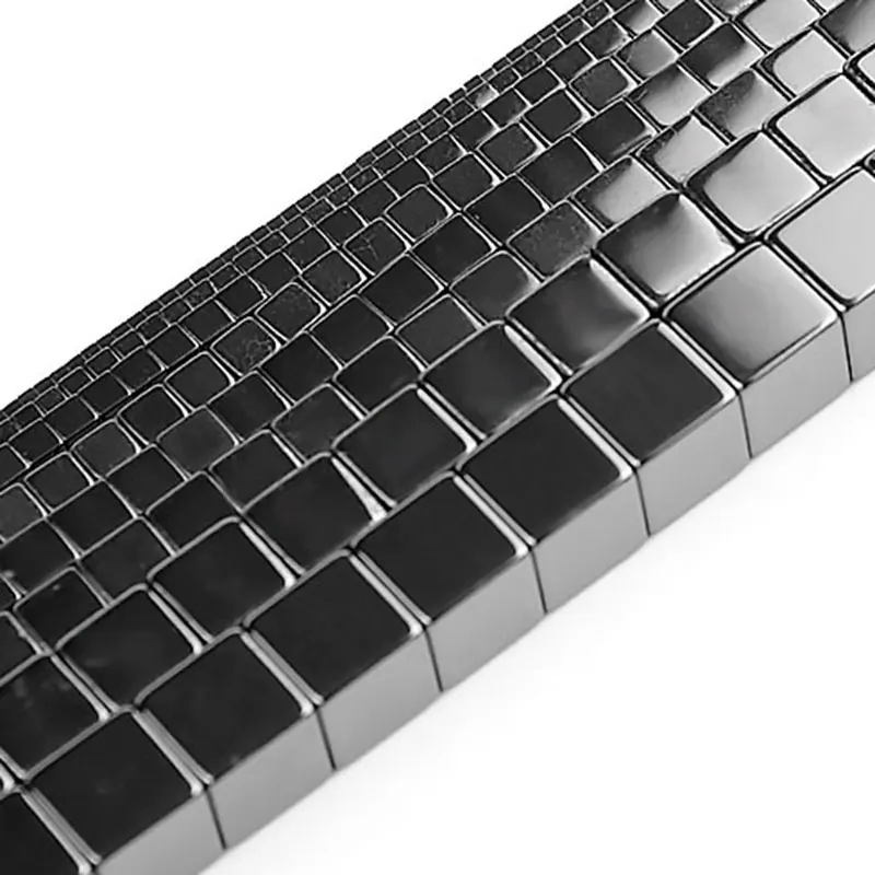 Natural Beads Black Hematite Cube Beads For Jewelry Making 15